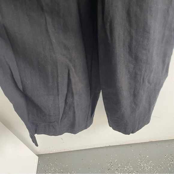 Mary Lawless Lee x Splendid Button Jumpsuit Black Linen Blend 22172 - Picture 9 of 15
